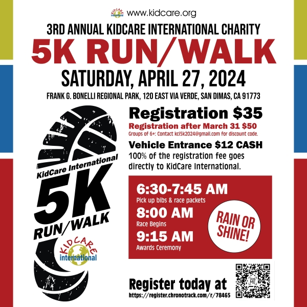 3rd Annual KidCare 5K Fundraiser on Saturday, April 27th!